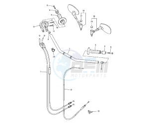 FZ1 1000 drawing STEERING HANDLE AND CABLE