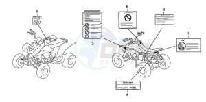 TRX400EX SPORTRAX 400EX drawing CAUTION LABEL