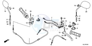 NSC110E Vision 110 - NSC110E UK - (E) drawing HANDLE LEVER/SWITCH/CABLE