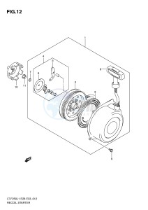 LT-F250 (E28-E33) drawing RECOIL STARTER