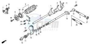 TRX350TE FOURTRAX 350 ES drawing GEARSHIFT DRUM