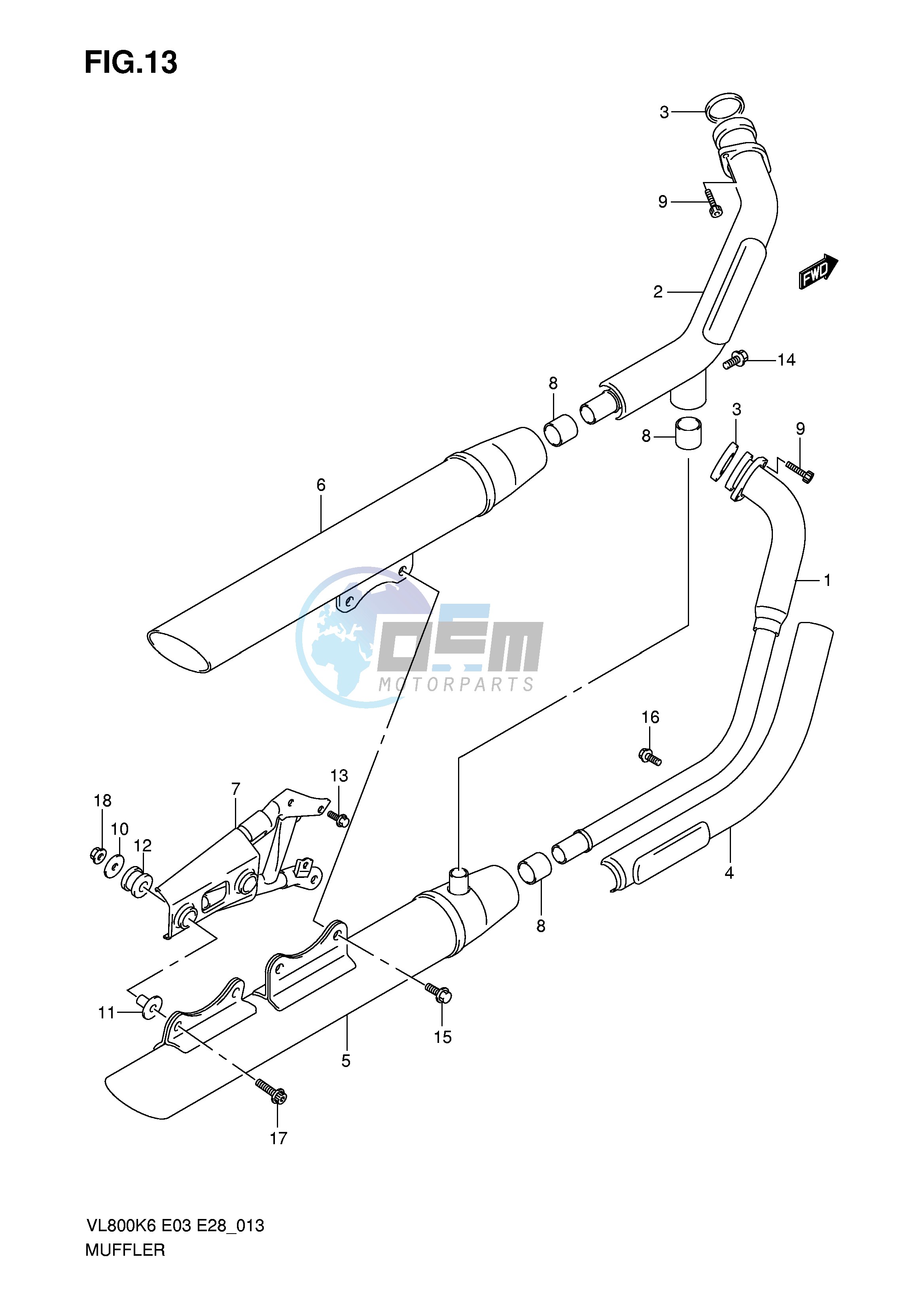 MUFFLER (MODEL K6 K7 K8)