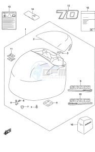 DF 70A drawing Engine Cover