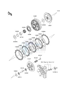 EX250 J [NINJA 250R] (J8F-J9FA) J9F drawing CLUTCH