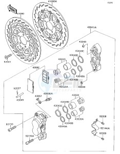 ZX 750 H [NINJA ZX-7] (H1) [NINJA ZX-7] drawing FRONT BRAKE