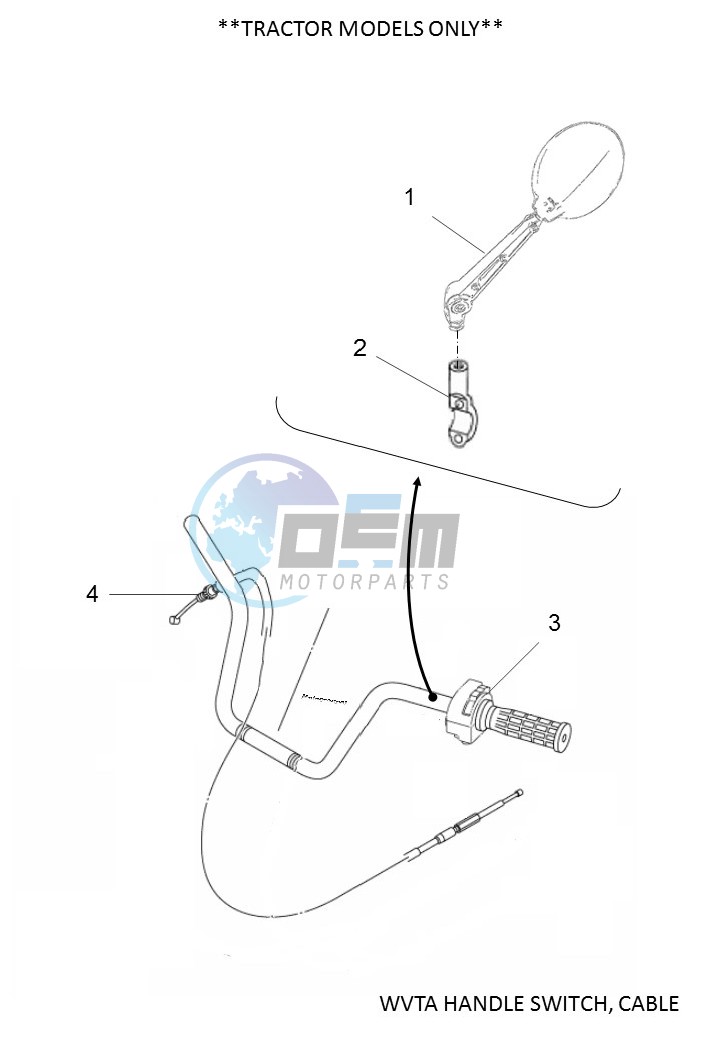 WVTA HANDLE SWITCH, CABLE