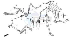 GL1500SE GOLDWING SE drawing PEDAL/STAND