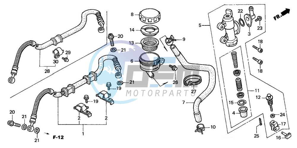 REAR BRAKE MASTER CYLINDER