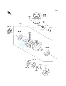 JET SKI 800 SX-R JS800A9F EU drawing Crankshaft/Piston(s)