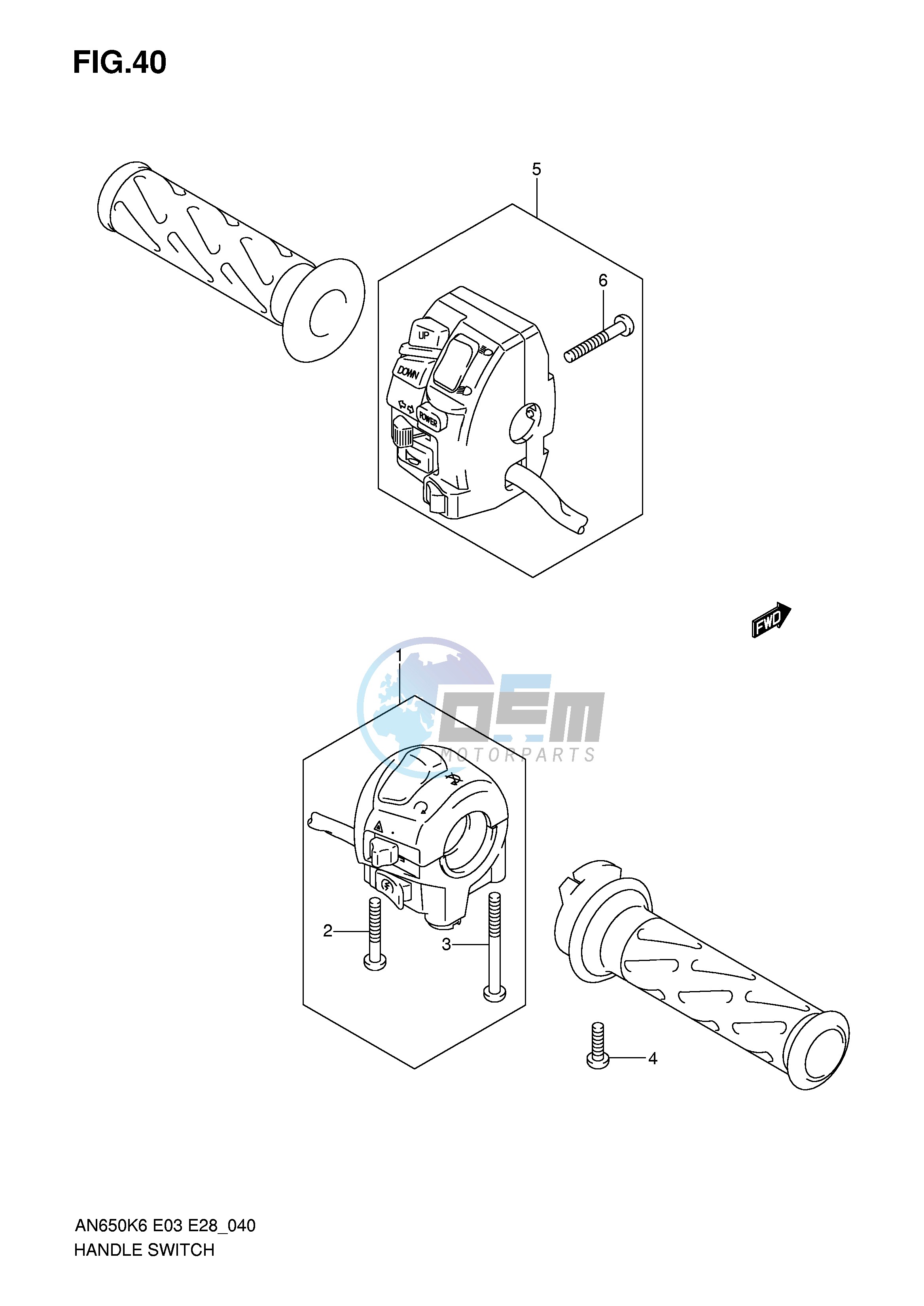 HANDLE SWITCH (AN650K6 K7 K8 K9 L0)