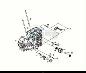 NH-X125 (ME12B2-EU) (E5) (M1) drawing LEFTCRANKCASE