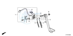 CBR125RD CBR125R E drawing STAND