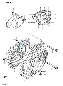 LT125 (E3) drawing CRANKCASE