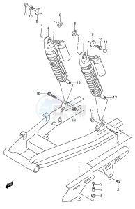 GSX750 (E4) drawing REAR SHOCK ABSORBER