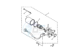 BW'S 100 drawing STARTING MOTOR