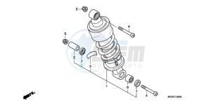 CBF600NA9 France - (F / ABS CMF) drawing REAR CUSHION