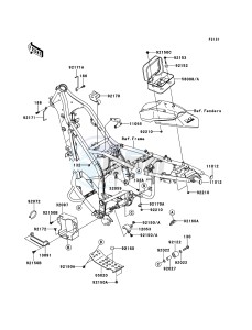 KLX250 KLX250SCF XX (EU ME A(FRICA) drawing Frame Fittings