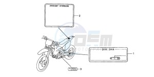 CRF250X drawing CAUTION LABEL