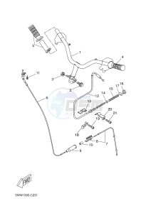 CW50 BW'S (5WWS) drawing STEERING HANDLE & CABLE