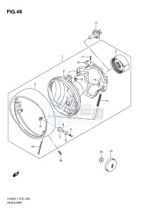 VL800 (E2) VOLUSIA drawing HEADLAMP ASSY (VL800L1 E24)