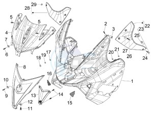 Nexus 125 ie e3 drawing Front shield