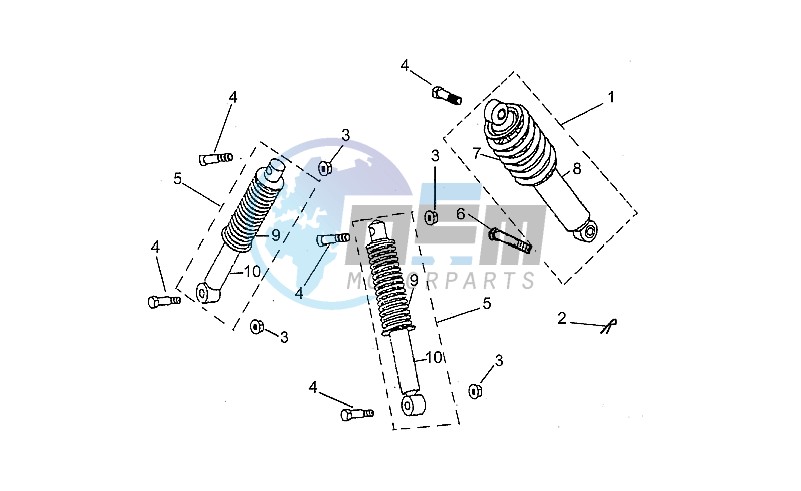 Front/rear shock absorber