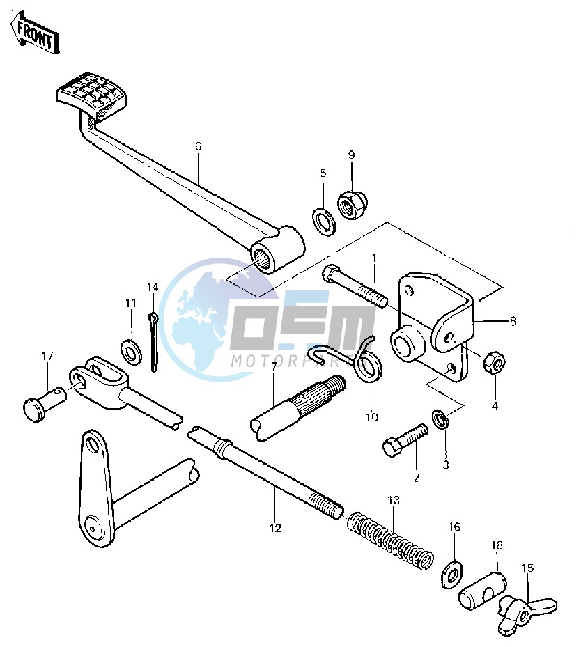 BRAKE PEDAL -- 83 C1- -