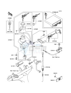 NINJA ZX-12R ZX1200B6F FR GB XX (EU ME A(FRICA) drawing Ignition Switch