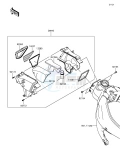 NINJA ZX-6R ZX636EGF FR GB XX (EU ME A(FRICA) drawing Air Duct