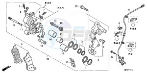 CB1000RAB drawing R. FRONT BRAKE CALIPER (CB1000RA)