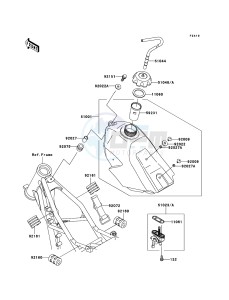 KX85 / KX85 II KX85B6F EU drawing Fuel Tank