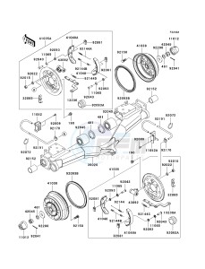 KAF 950 B [MULE 3010 DIESEL 4X4] (B7F) B7F drawing REAR HUBS_BRAKES-- B7F- -