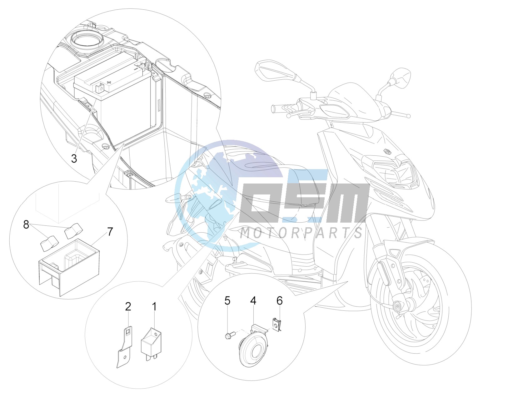 Remote control switches - Battery - Horn