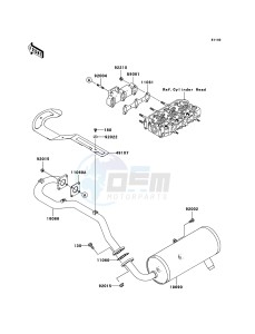 MULE 3010 TRANS 4x4 DIESEL KAF950E8F EU drawing Muffler(s)