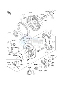 KLF250 KLF250A6F EU GB drawing Rear Hub