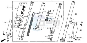 CRF450RA Australia - (U) drawing FRONT FORK