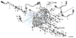 TRX420TEB drawing REAR CRANKCASE COVER