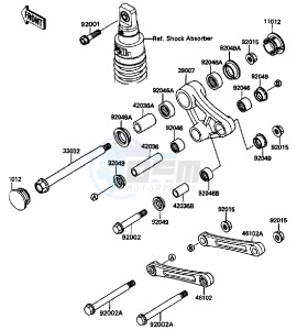 KL 650 A [KLR650] (A6-A9) [KLR650] drawing REAR SUSPENSION