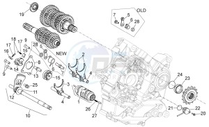 Shiver 750 GT drawing Gear box selector