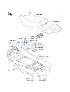 JET SKI STX-15F JT1500A8F FR drawing Seat