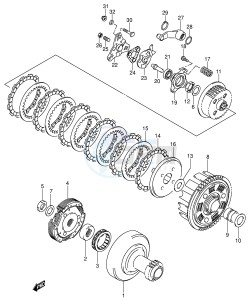 LT-F250 (E3-E28) drawing CLUTCH (MODEL K3)