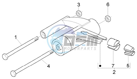 Swinging arm