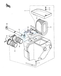 KZ 400 A B (A1-B2) drawing AIR CLEANER