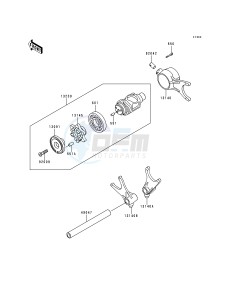 VN 1500 E [VULCAN 1500 CLASSIC] (E1) [VULCAN 1500 CLASSIC] drawing GEAR CHANGE DRUM_SHIFT FORK-- S- -