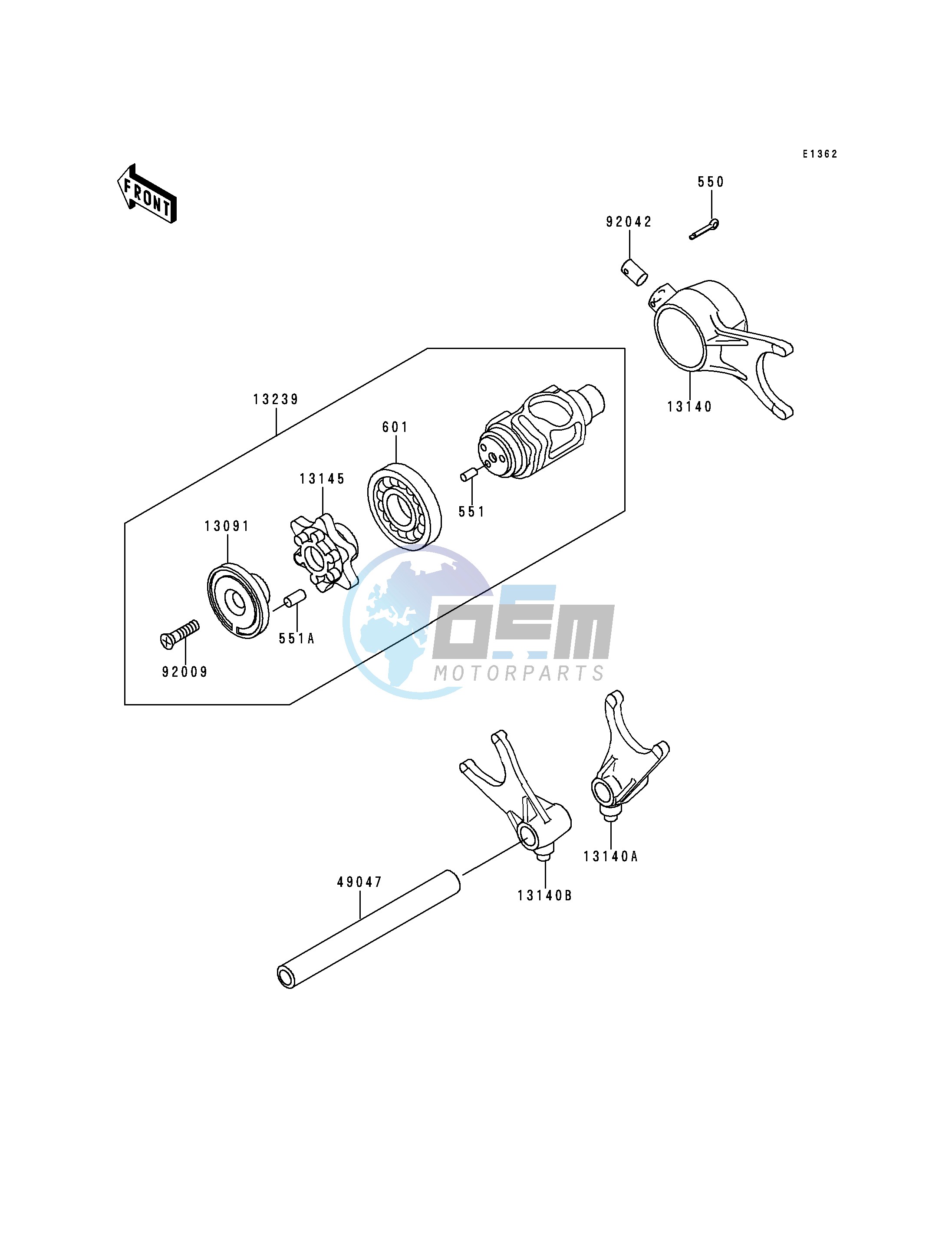 GEAR CHANGE DRUM_SHIFT FORK-- S- -