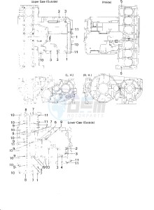 KZ 1300 B [B2] drawing CRANKCASE BOLT & STUD PATTERN