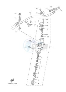 YZ250 (1SSH 1SSJ 1SSK 1SSL 1SSL) drawing REAR MASTER CYLINDER