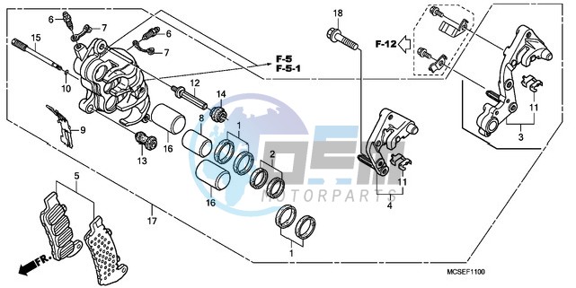 R. FRONT BRAKE CALIPER