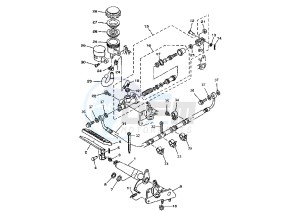 XV A WILD STAR 1600 drawing REAR MASTER CYLINDER