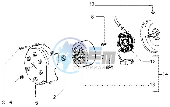 Flywheel magneto